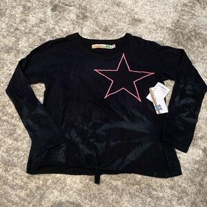 Vintage Havana girls l/s top, XL, black